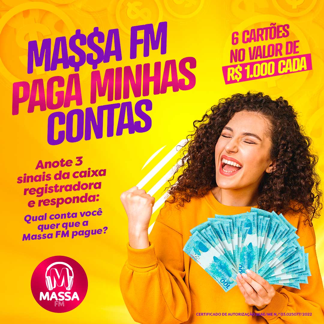 Banner Massa FM Paga Minhas Contas